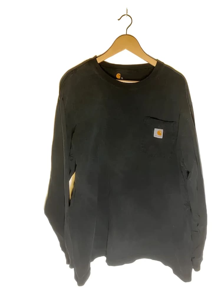Black long-sleeved Carhartt shirt.