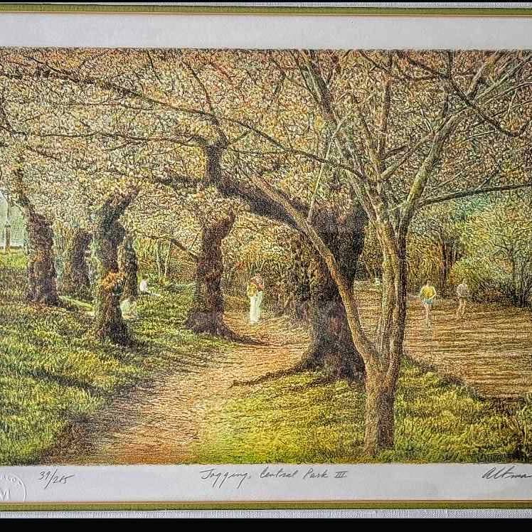 Harold Altman - Jogging In Central Park II, 1960 Limited Edition, Hand Signed