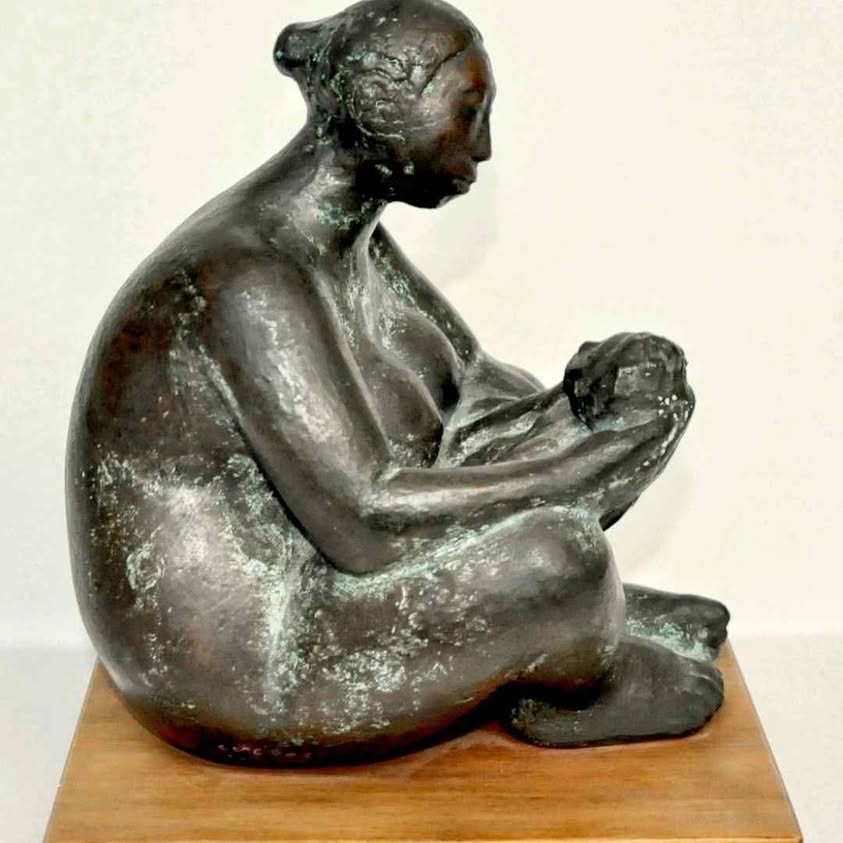 JOSE LUIS CUEVAS. SIGNED BROZE SCULPTURE.