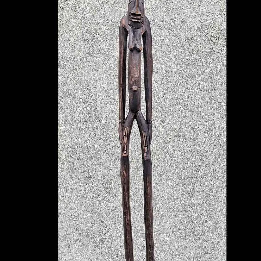 SENUFO TRIBE, IVORY COAST, CARVED AFRICAN RHYTHM POUNDER