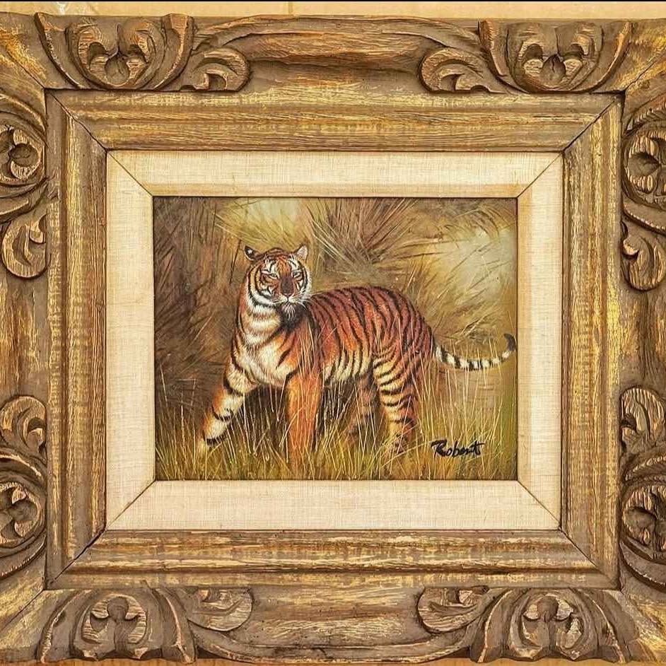 Amazing ! Original Art Of Bengali Tiger, Signed By Robert.