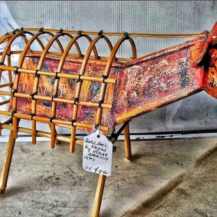 The Dancing Bull. Mexican Folk Art unique museum grade piece.