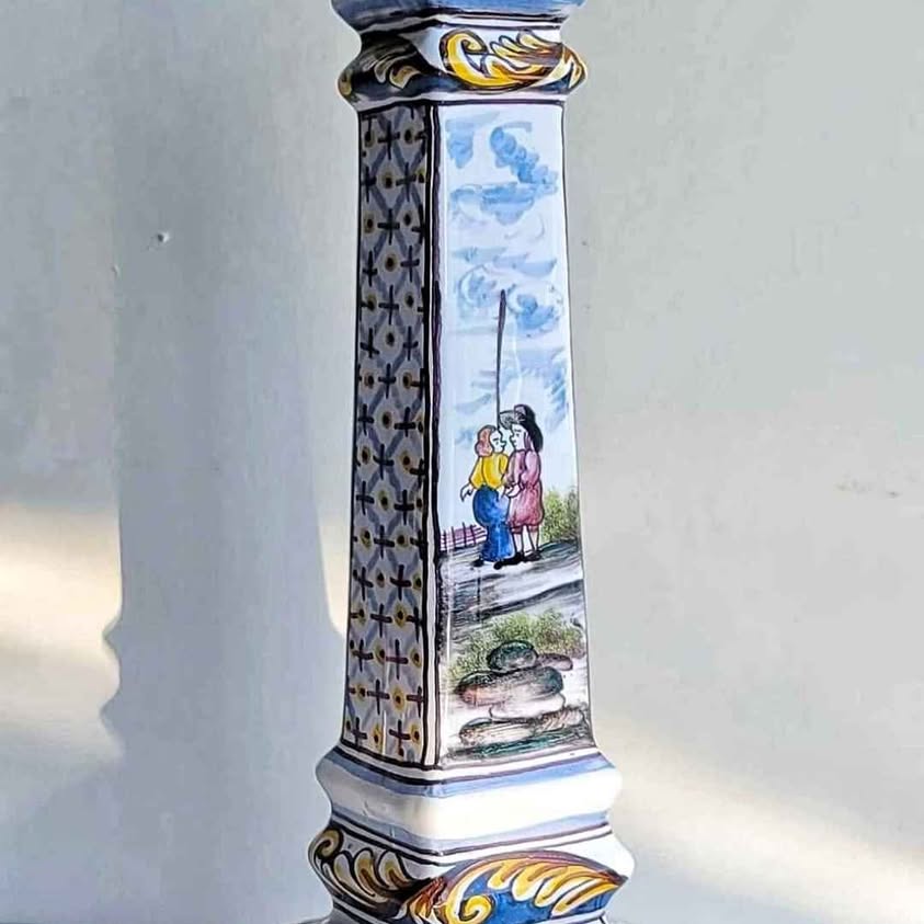 From Coimbra PORTUGAL, SIGNED SET of 2 Vintage Candelstick Holders By Joao Garza