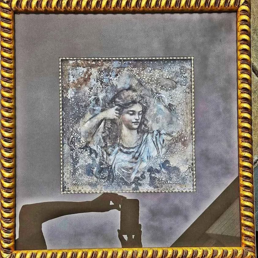 BEAUTIFUL LADY ORIGINAL OILS ON PAPER. By.FRESSINIER.