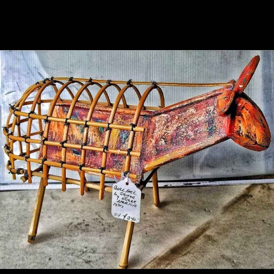 The Dancing Bull. Mexican Folk Art unique museum grade piece.