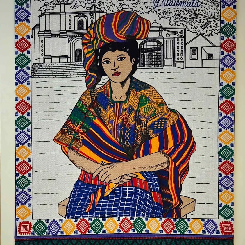 EL PAIS DE LOS MIL COLORES ! GUATEMALA HERMOSA. TEXTIL WALL ART