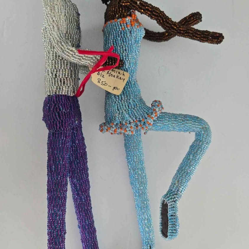 BEADING ART SCULPTURES, COUPLE DANCERS FROM SOUTHAFRICA, AMAZING DETAILED WORK !