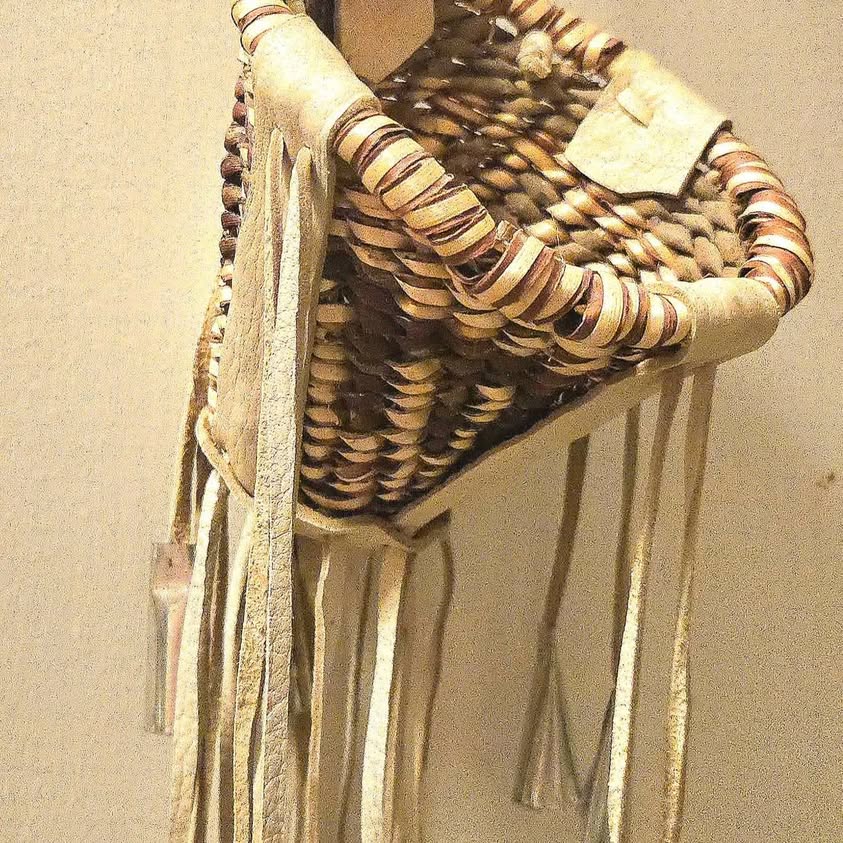 Small Apache Burden Basket, vintage - authentic Native American