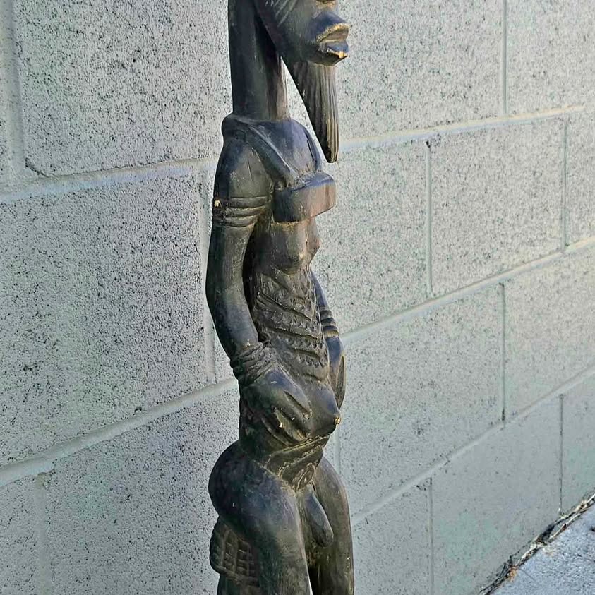 Antique Baule Blolo Bian Wood Statue Spirit Husband Figure Ivory Coast, Africa