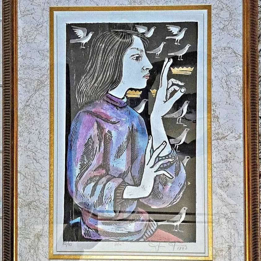 Hand Signed, dated and numbered original silkscreen artwork by Master JUAN TORRES fom Michoacan, Mex