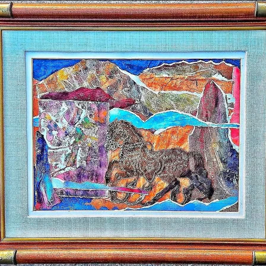 Cid Campeador's horse was called BABIECA. This beautiful Collage is a tribute to him.