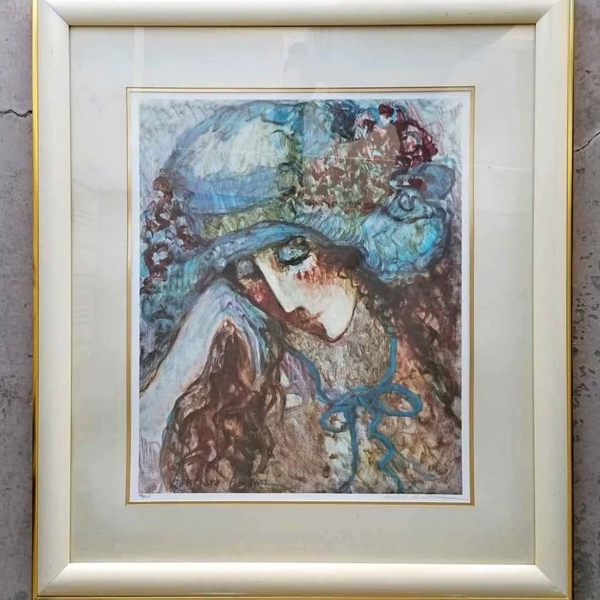 BARBARA WOOD Numbered and signed ltd.ed. Delux elegant professional framing for this Serigraphy