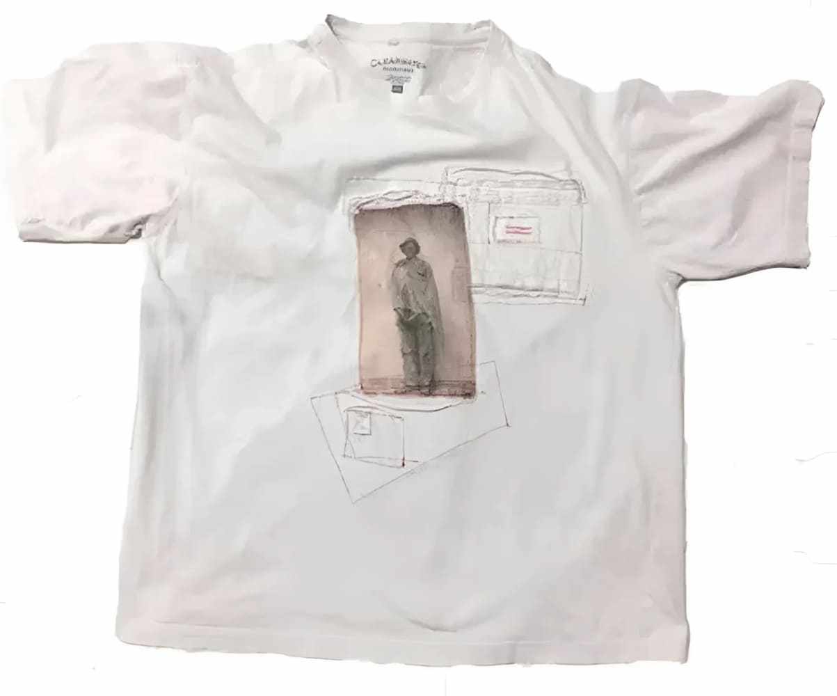 The Black Man T-shirt by h.m. Peavy featuring vintage photo print on white cotton fabric
