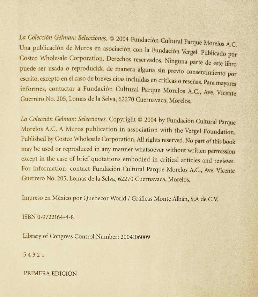 A book page with publishing information and copyright details.