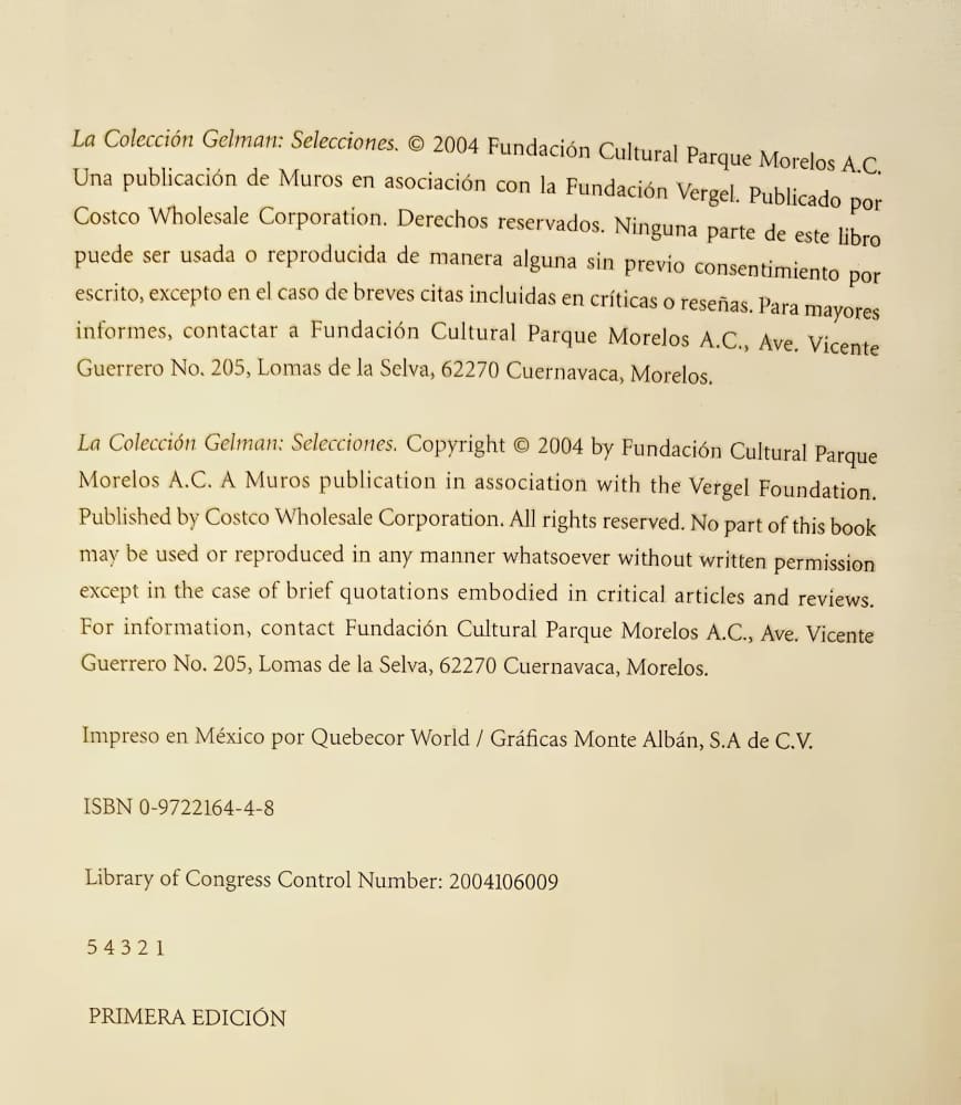 A book page with publishing information and copyright details.