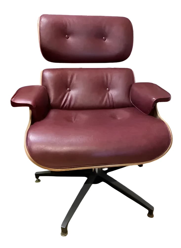 Maroon leather executive chair.