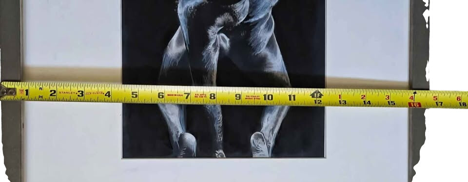 Black Charcoal and Pencil Drawing