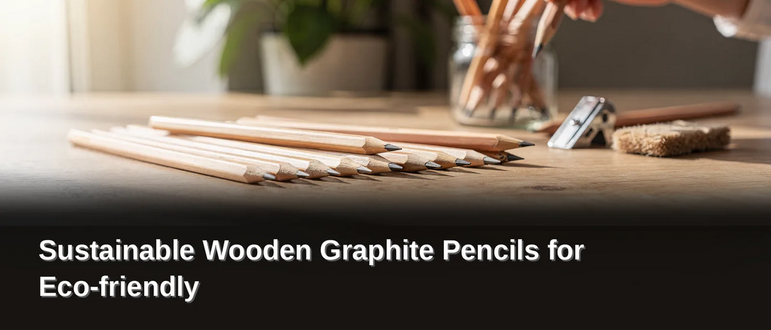 Sustainable wooden graphite pencils replace conventional timber with wood from responsibly managed forests. Roughly 80,000