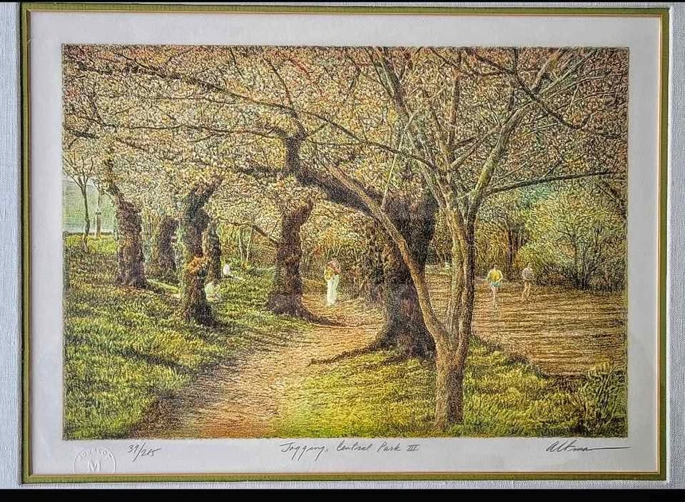 Harold Altman "Jogging, Central Park 2" 1960 Limited Edition Signed
