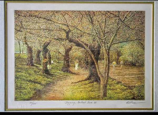 Harold Altman "Jogging, Central Park III " 1960 Limited Edition Signed