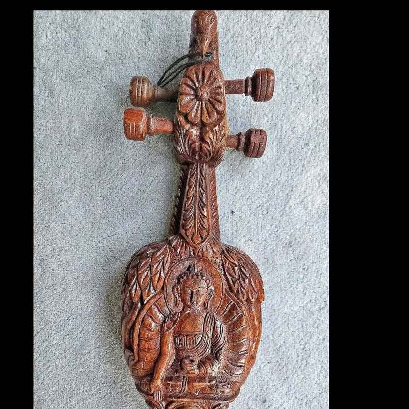 IT'S A BEAUTY !!Handcarved SARANGI professional Traditional Nepalese Carved Folk Indian -Astheti