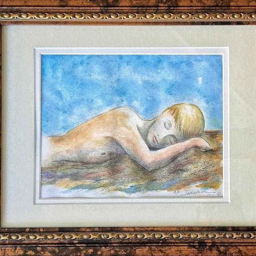 " Summer Dream " A/P, beautiful watercolor hand signed By S. Diazvelez
