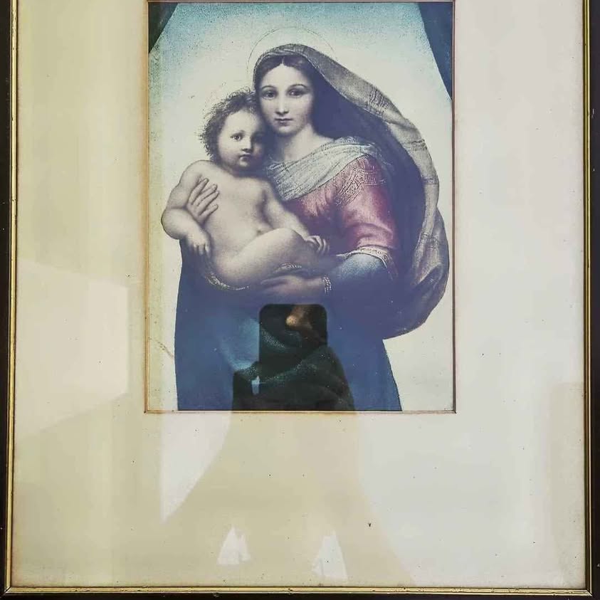 Antique Image of Sistine Madonna (after Raphael) a Mezzo-tint Circa 1910