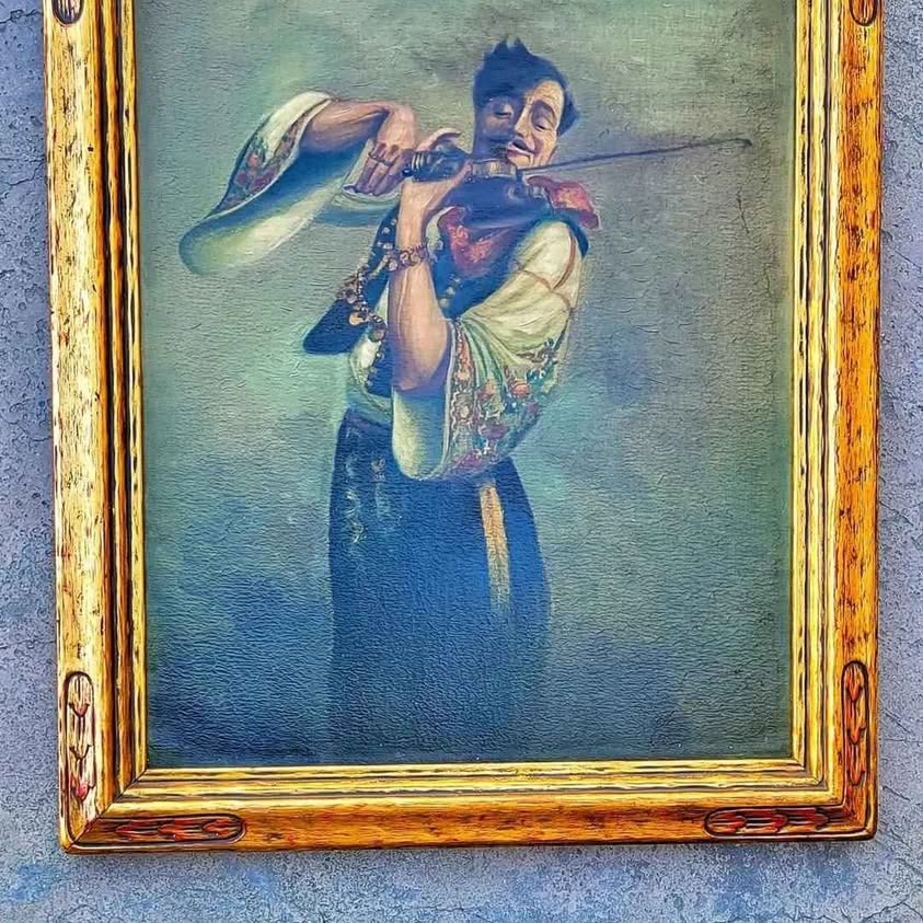 By Der Zigeunerkeller GREAT WALL ART. NICELY FRAMED HUNGARIAN VIOLINIST.