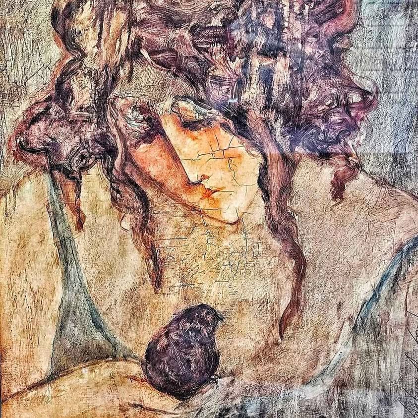 BARBARA WOOD "LITTLE SPARROW" Double hand signed an numbered. Ltd Ed.