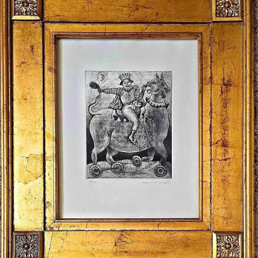 MAXIMINO XAVIER ORIGINAL HAND SIGNED FRAMED ARTWORK