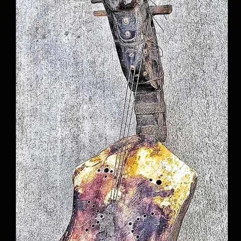 GENUINE Harp of the Mangbetu people, 1900s, Democratic Republic of the Congo.