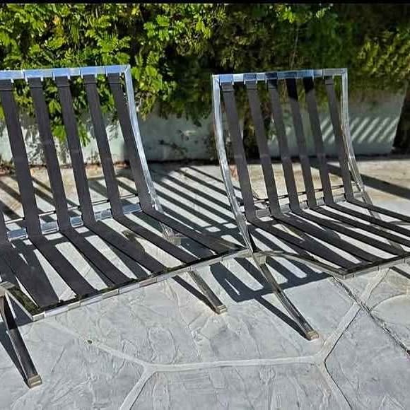 BARCELONA,CHAIRS. LIKE NEW PAIR OF CHAIRS FRAMES