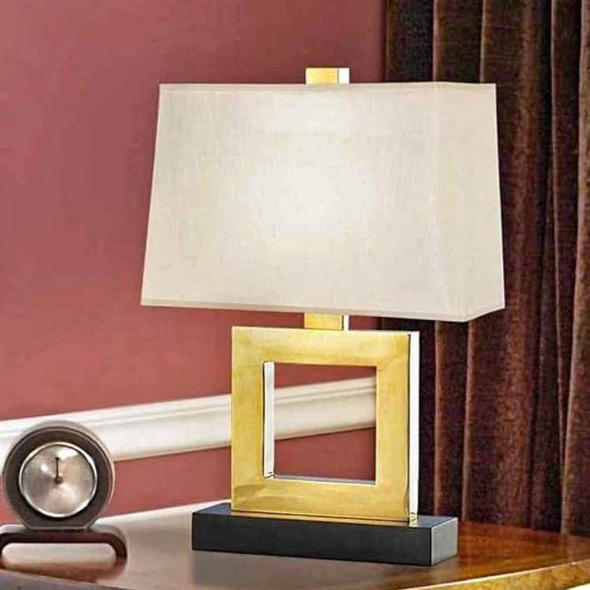 Robert Abbey Duncan Doughnut Natural Brass Table Lamp.