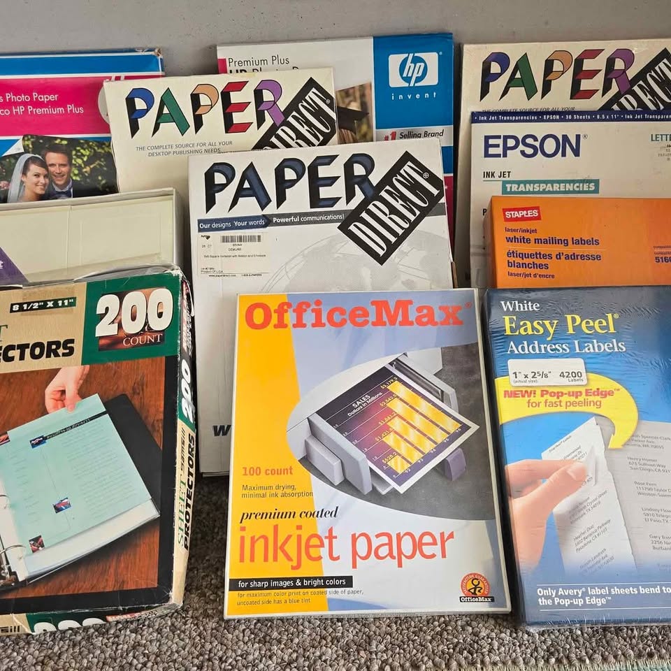 NEW LASSER PRINTING PAPER AND OTHER OFFICE SUPPLIES