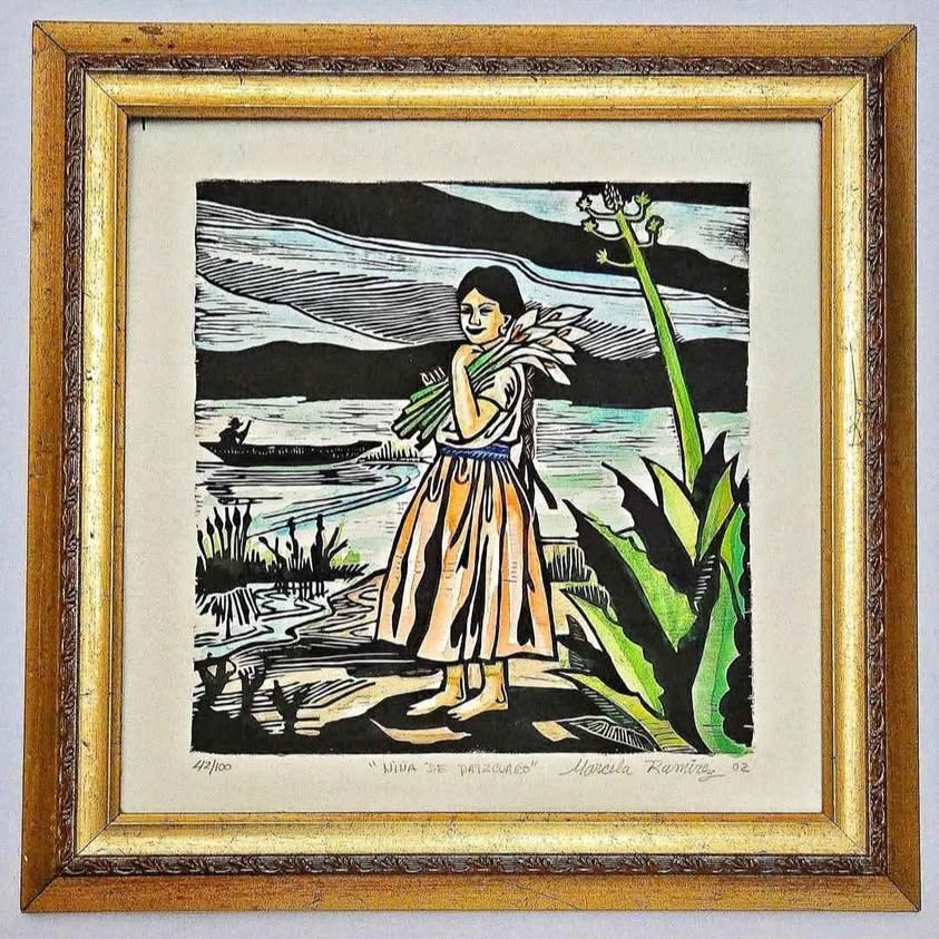 "NI√ëA DE PATZCUARO" titled, numbered and hand signed By MARCELA RAMIREZ