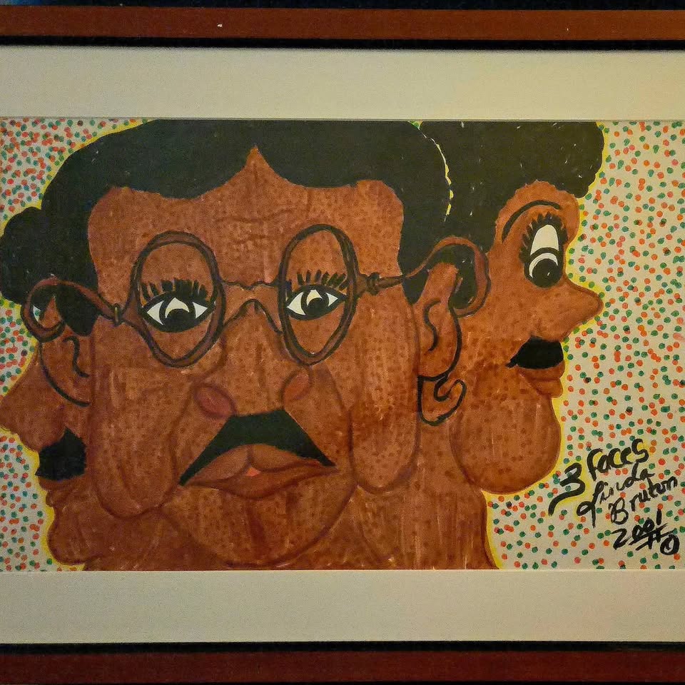Outsider Art, Linda Bruton, Three Faces