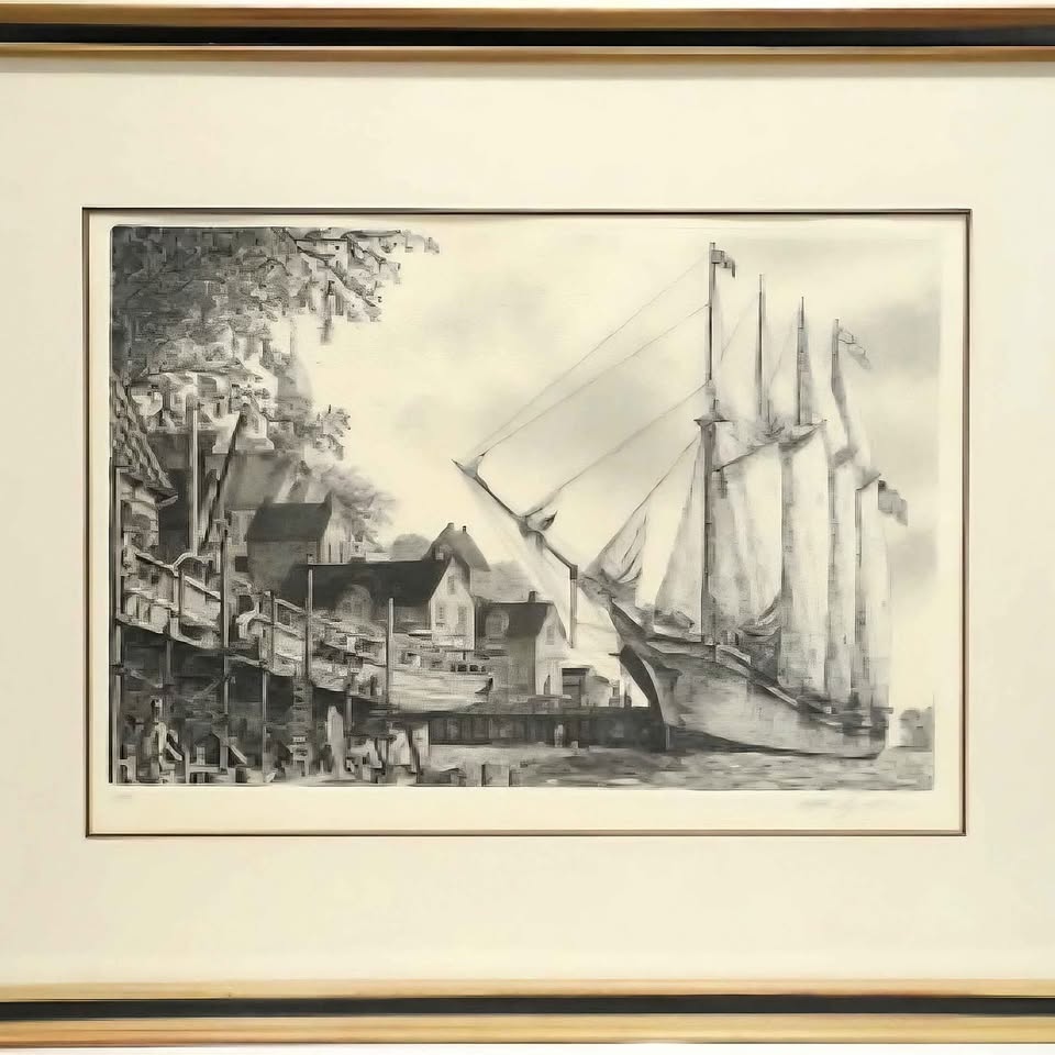"The William White" Clipper Ship Etching by Alan Jay Gaines