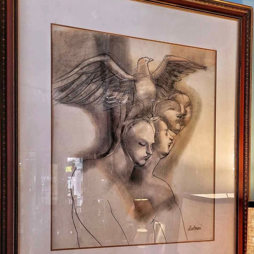 JOHN QUITMAN DRAWING SURREALISM MODERNISM EXHIBITED 1970'S LISTED MODERNISM
