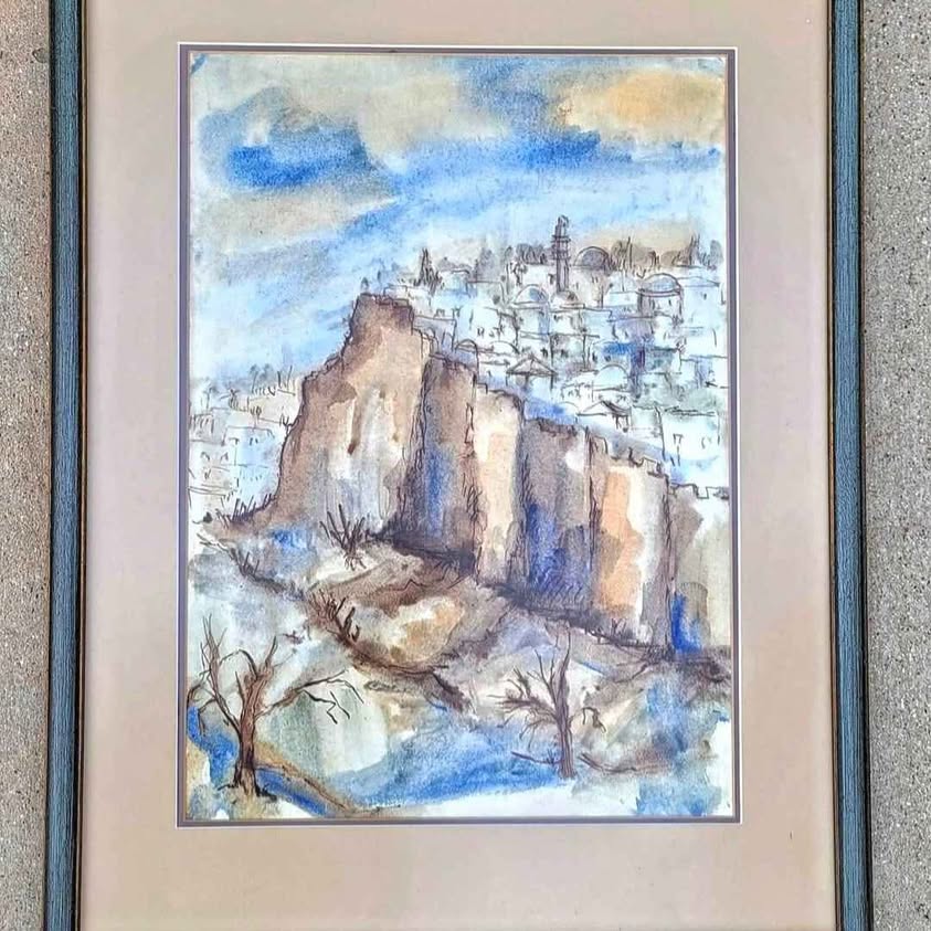 SHIRLEY MOSKOWITZ, watercolours in Calcata.