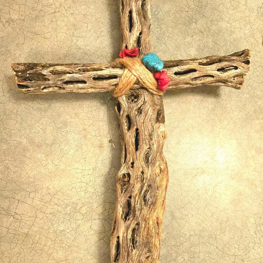 CHOYA CACTUS SKELETON CROSS. Native American AZ.