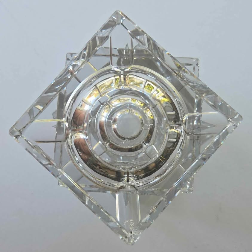 MID CENTURY ASH TRAY CRYSTAL SET