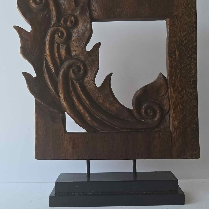 TAHI KALAE, TABLE WOOD CARVING SCULPTURE DECORATIVE ACCENT