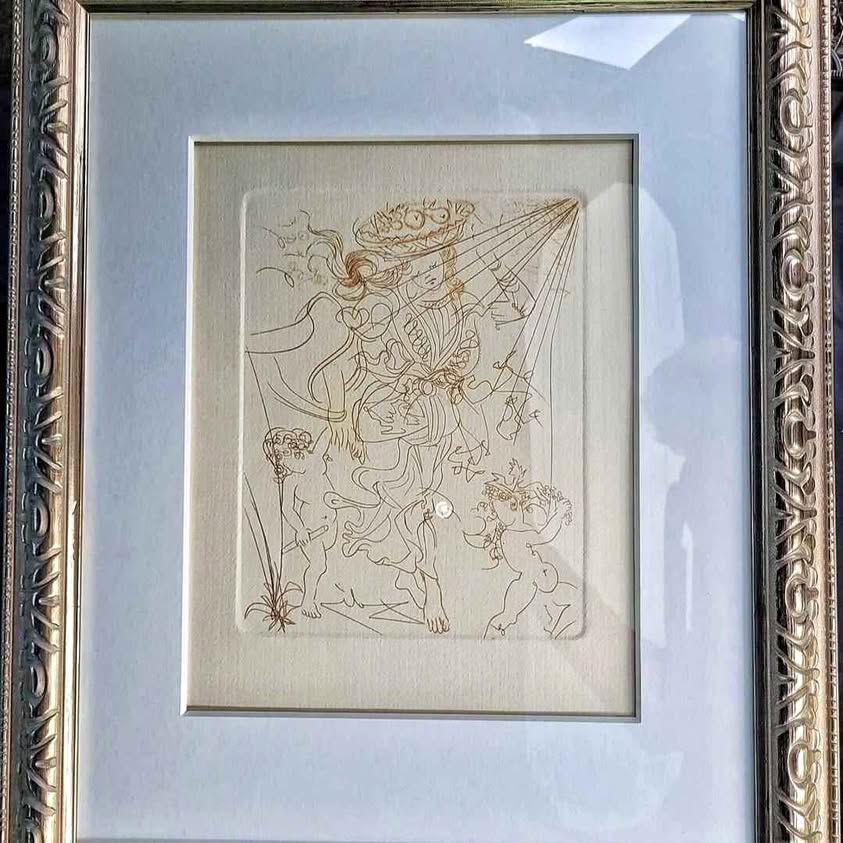 Salvador Dali (1904-1989) "Autumn" Framed Etching