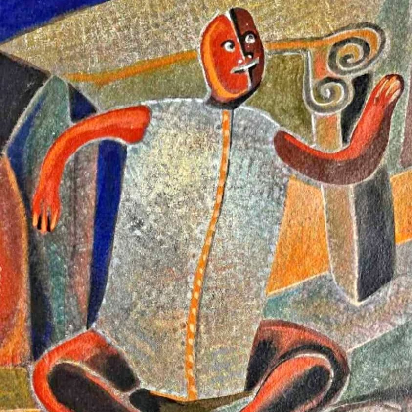 O√ëATE Original acrylics on paper. signed by Fco. O√±ate