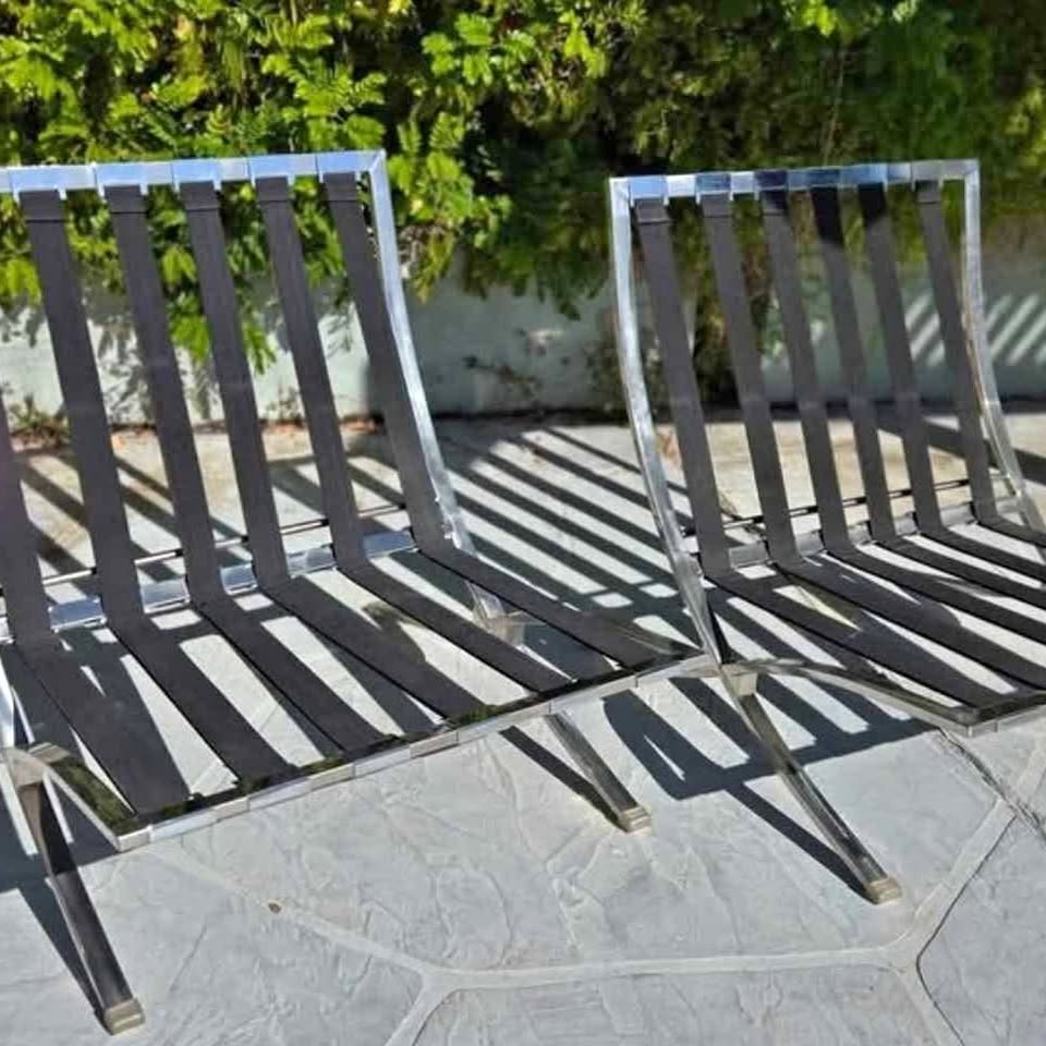 2 BARCELONA CHAIRS FRAMES