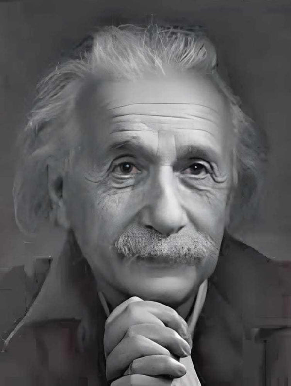Albert Einstein Red Eyes T-shirt by h.m. Peavy - Re - psychles Vintage Shop & Art Gallery