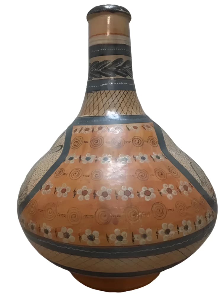 Decorated ceramic vase.