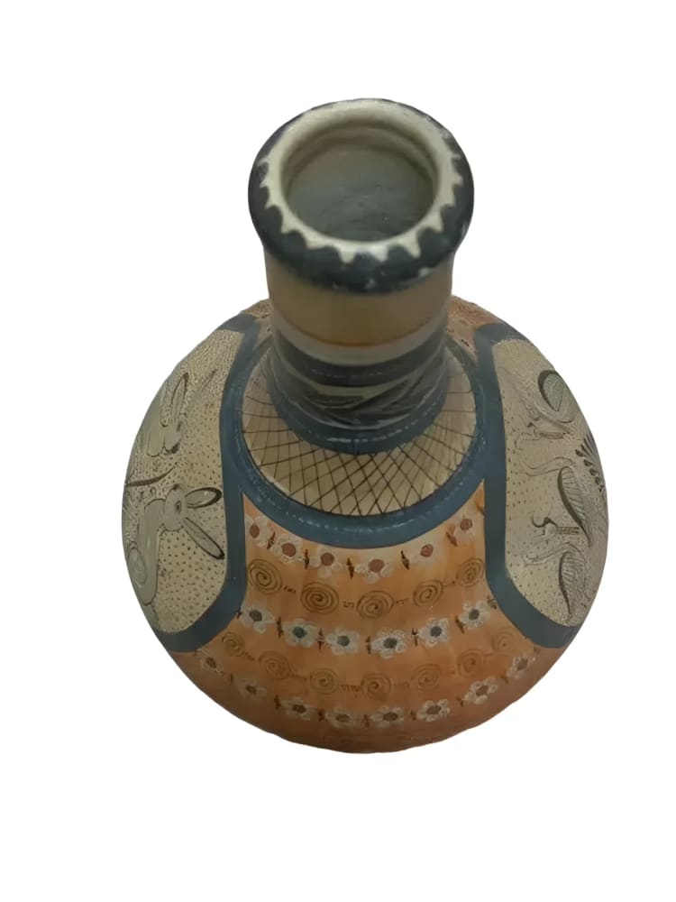 Decorated ceramic vase.
