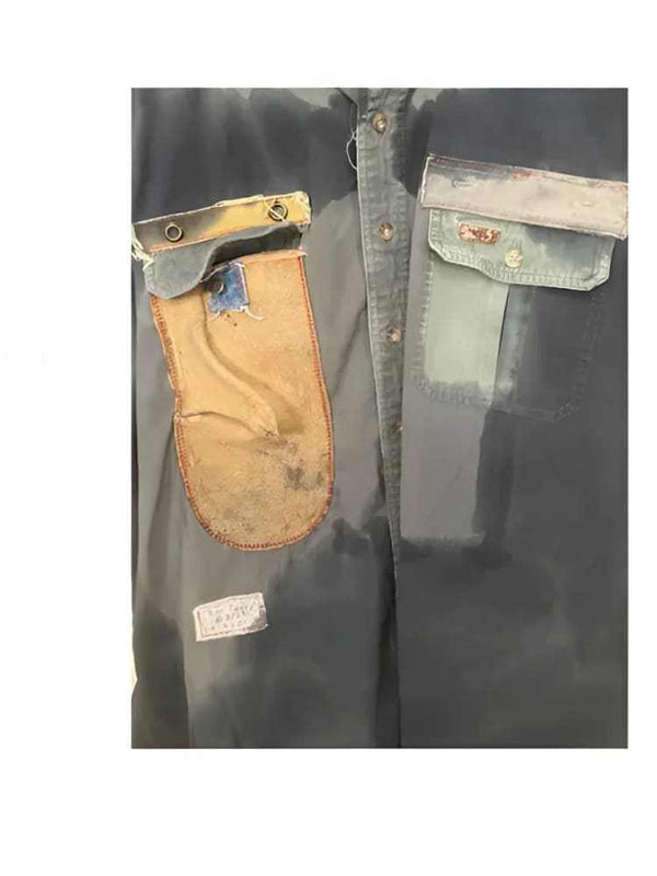 American Worker Shirt on an Upcycled Carhartt by h.m. Peavy - Re - psychles Vintage Shop & Art Gallery