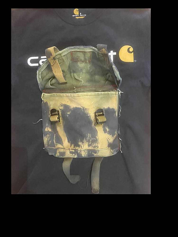 American Worker T-shirt on an Upcycled Carhartt by h.m. Peavy - Re - psychles Vintage Shop & Art Gallery